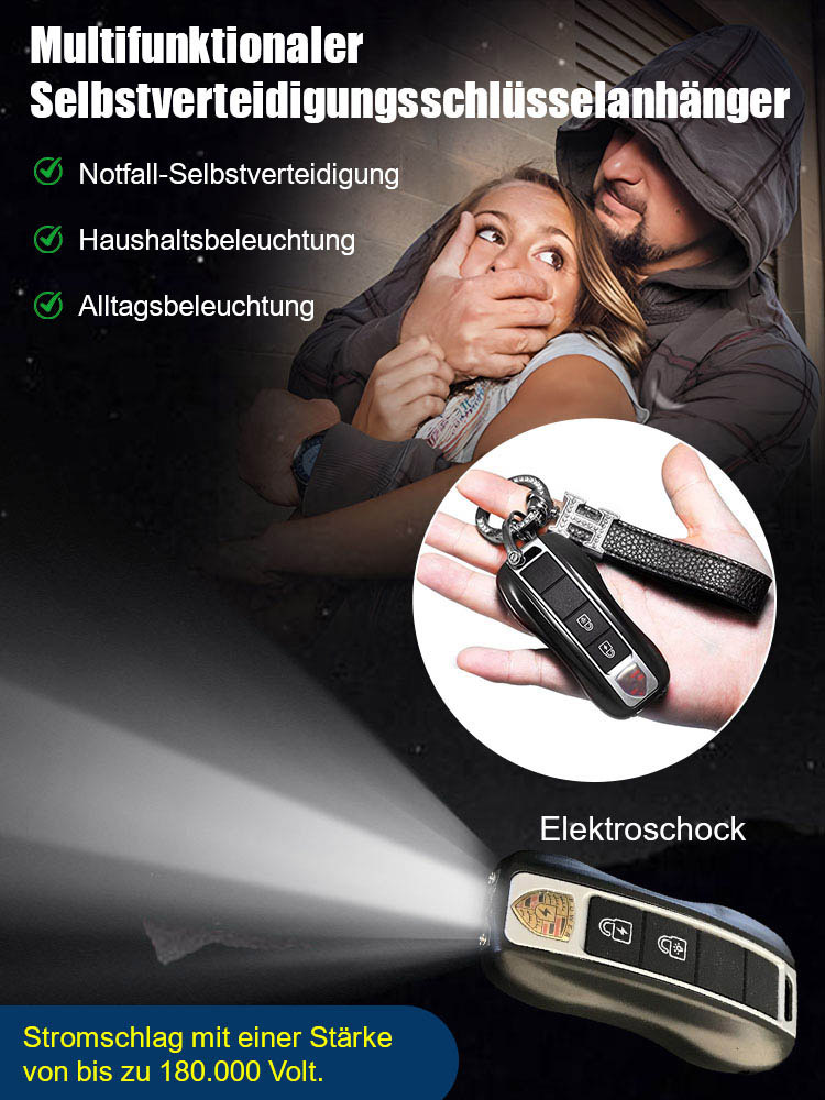 ⚡Sofortstart in 1 Sekunde, eine Verteidigungswaffe, 🔑 tragbares Design im Autoschlüssel-Stil, kompakt und leicht zu transportieren, extrem lange Akkulaufzeit💧 Vollständig wasserdicht + diebstahlsicher + langlebig, es ist sowohl eine leistungsstarke Tasc