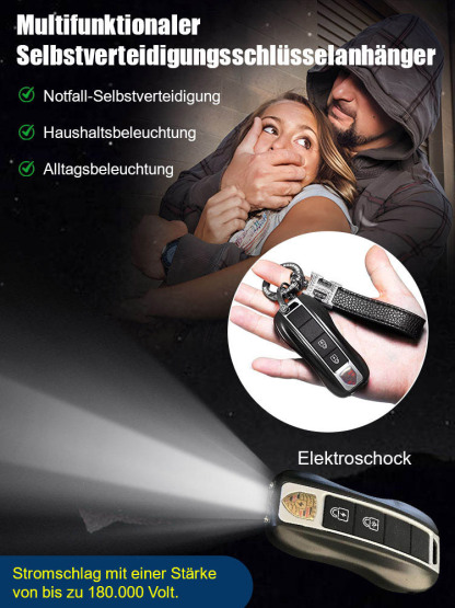 ⚡Sofortstart in 1 Sekunde, eine Verteidigungswaffe, 🔑 tragbares Design im Autoschlüssel-Stil, kompakt und leicht zu transportieren, extrem lange Akkulaufzeit💧 Vollständig wasserdicht + diebstahlsicher + langlebig, es ist sowohl eine leistungsstarke Tasc