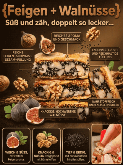 [Empfohlen von der Münchner Gesellschaft für Ernährung] Weicher, süßer und köstlicher Feigen-Nuss-Kuchen