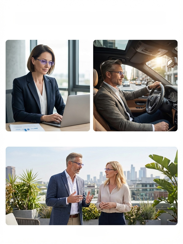 【Sehkraft zurück auf 20 Jahre】Intelligente Fokusveränderung Komfortable Lesebrille.Keine Augenuntersuchung nötig: Die smarte Brille für Nah- und Fernsicht