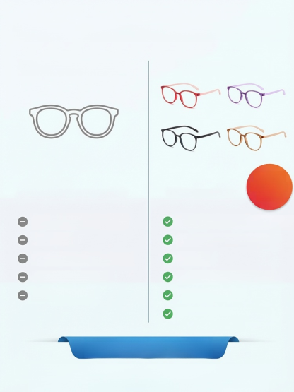 Blaulichtfilter-Brille mit Autofokus für Nah- und Fernsicht.