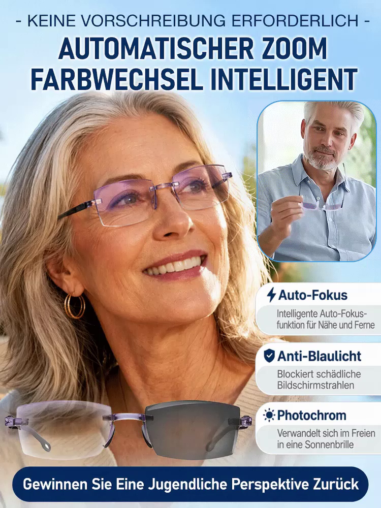 [2 für 1] Smart Zoom Lesebrille mit Diamantschliff – für jugendliches Sehvermögen