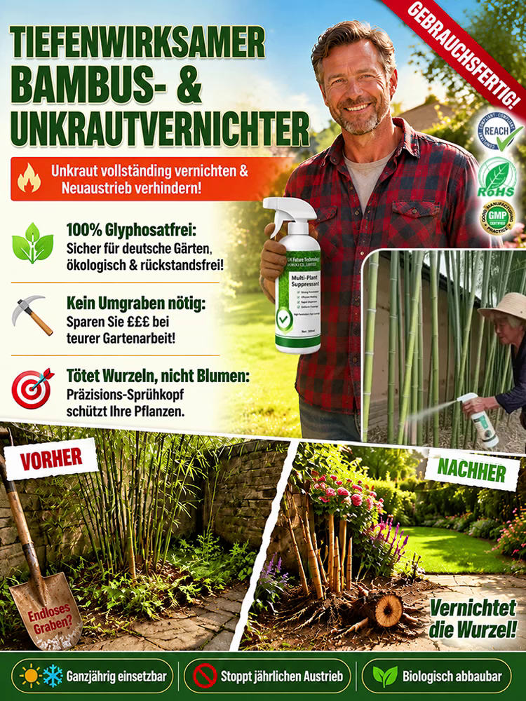 【Wurzelvernichtendes】Unkraut- und Strauchbekämpfungsspray, langanhaltende Wirkung für 180 Tage