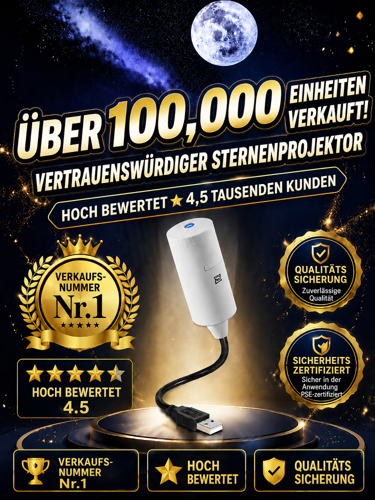 Ultra-HD-Projektionslampe für traumhafte Bilder – für einen beruhigenden Sternenhimmel und ein Meer