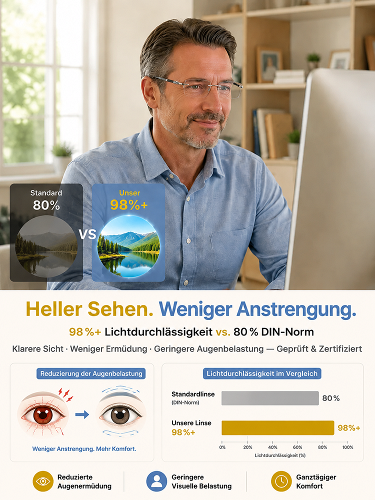 Sofort scharfe Sicht! Intelligente Autofokus-Brille, Blaulichtfilter in Innenräumen, verwandelt sich im Handumdrehen in eine Sonnenbrille im Freien