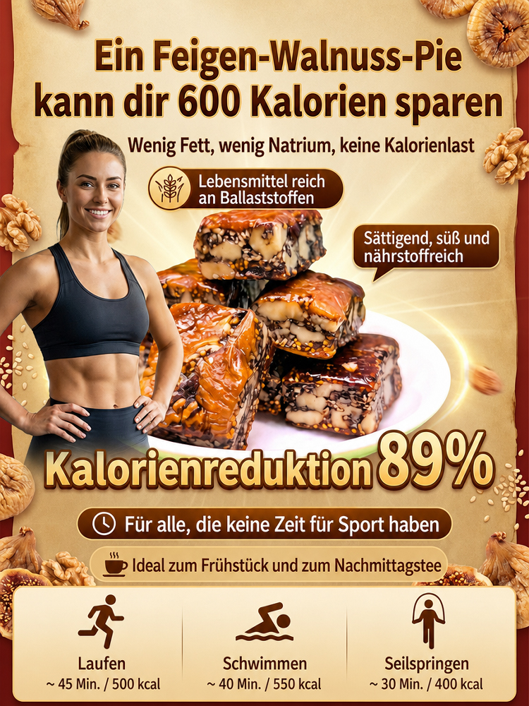 [Empfohlen von der Münchner Gesellschaft für Ernährung] Weicher, süßer und köstlicher Feigen-Nuss-Kuchen