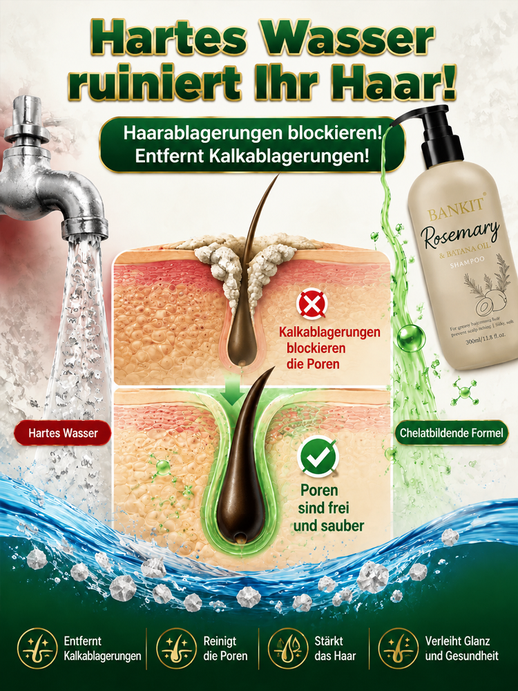 【Nie wieder breite Scheitel】 Silikonfreies Rosmarin-Shampoo zur Ölregulierung