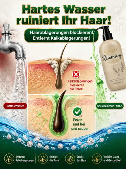 【Nie wieder breite Scheitel】 Silikonfreies Rosmarin-Shampoo zur Ölregulierung