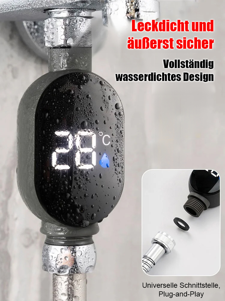 Intelligenter wasserdichter Duschkopf Temperaturanzeiger.Echtzeit-Wassertemperaturanzeige, keine Bohrungen für die Installation erforderlich