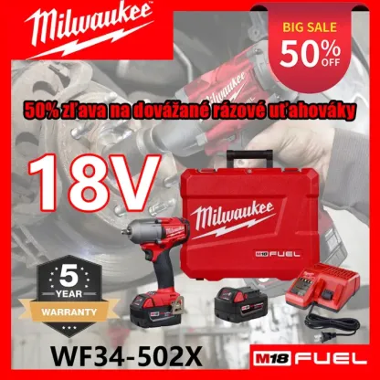 Nárazový uťahovák Milwaukee 18V s lítiovou batériou Maximálny krútiaci moment 2800 NM-najnižšia zľava v histórii