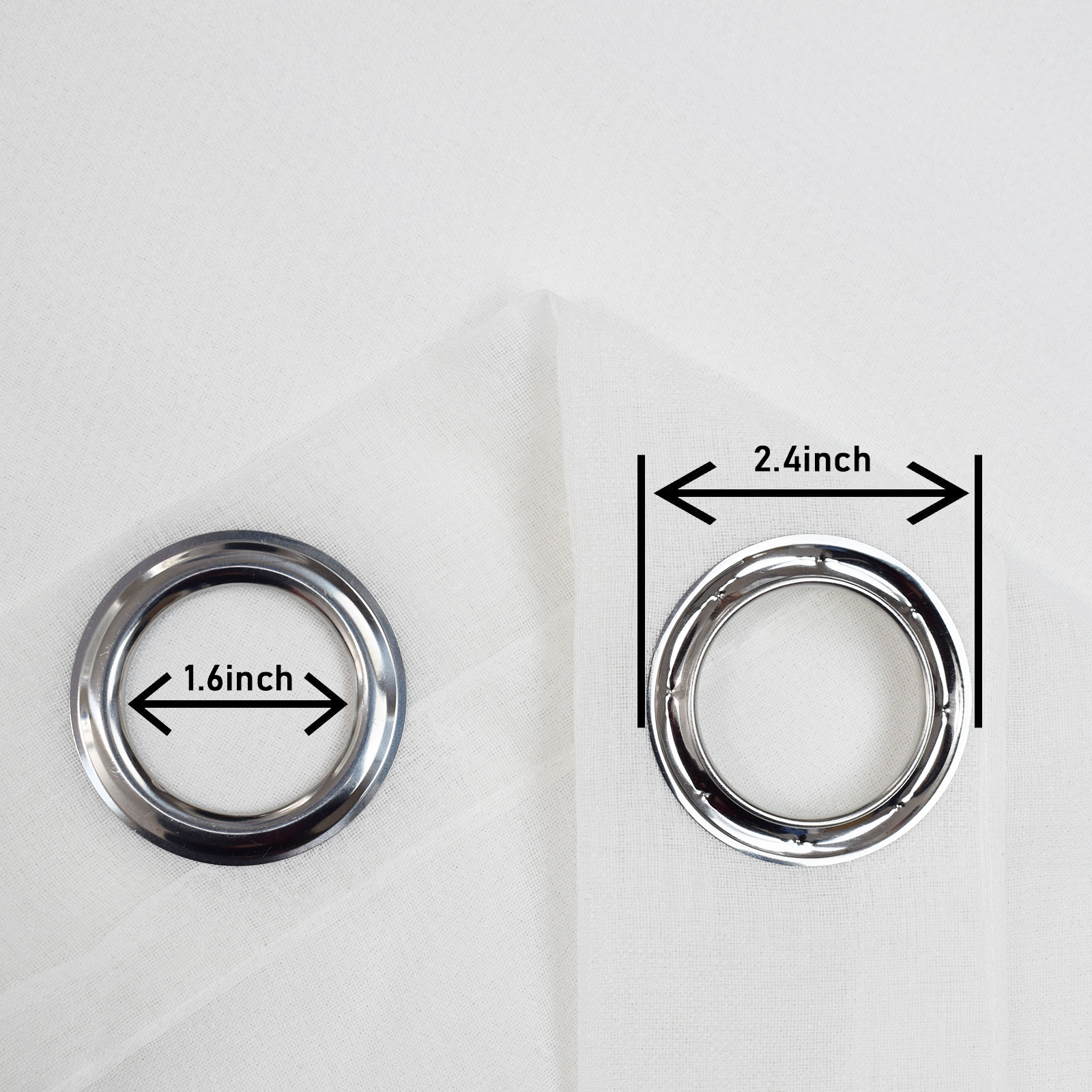 Beans Lands Outdoor Waterproof Sheer Curtain for Patio White 1 Panel