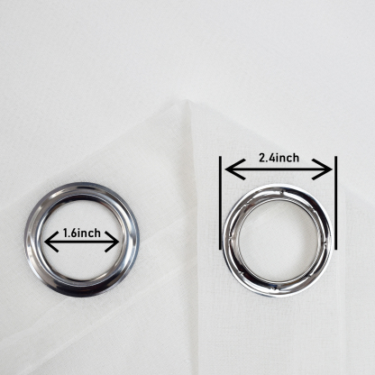 Beans Lands Outdoor Waterproof Sheer Curtain for Patio White 1 Panel