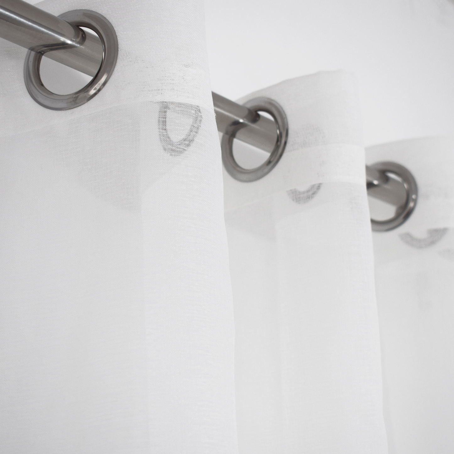 Beans Lands Outdoor Waterproof Sheer Curtain for Patio White 1 Panel