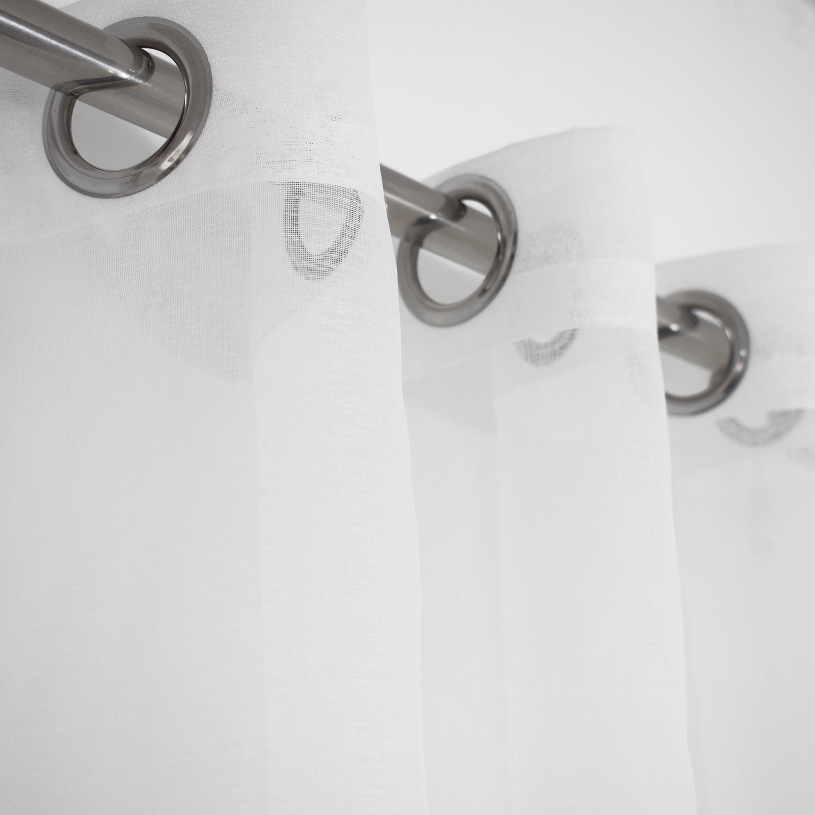 Beans Lands Outdoor Waterproof Sheer Curtain for Patio White 1 Panel