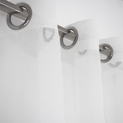 Beans Lands Outdoor Waterproof Sheer Curtain for Patio White 1 Panel