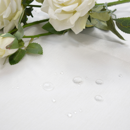 Beans Lands Outdoor Waterproof Sheer Curtain for Patio White 1 Panel