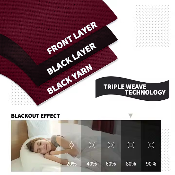 Beans Lands Waterproof Outdoor Curtains For Patio Wine Red Grommet Top & Bottom Customizable Size 1 Panel