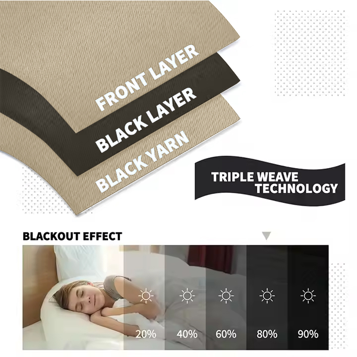 Beans Lands Waterproof Outdoor Curtains For Patio Dark Beige Velcro Tab Top Customizable Size 1 Panel