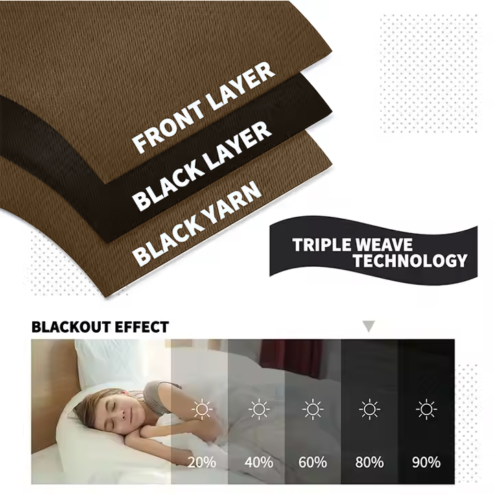 Beans Lands Waterproof Outdoor Curtains For Patio Light Coffee Velcro Tab Top Customizable Size 1 Panel