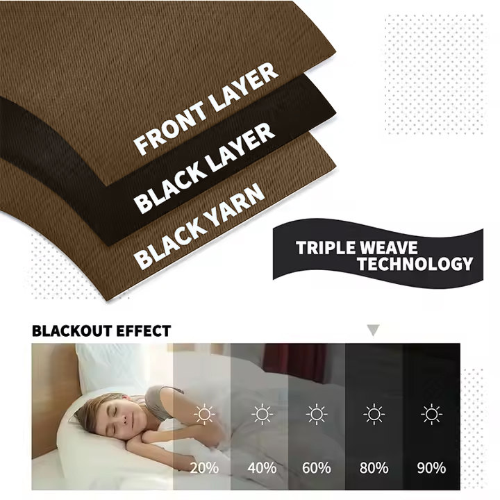 Beans Lands Waterproof Outdoor Curtains For Patio Light Coffee Velcro Tab Top Customizable Size 1 Panel