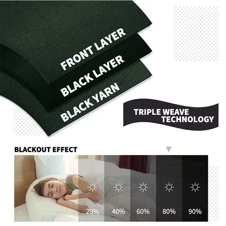 Beans Lands Waterproof Outdoor Curtains For Patio Dark Green Grommet Top & Bottom Customizable Size 1 Panel