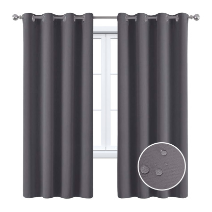 Beans Lands Waterproof Outdoor Curtains For Patio Grey Grommet Top Customizable Size 1 Panel