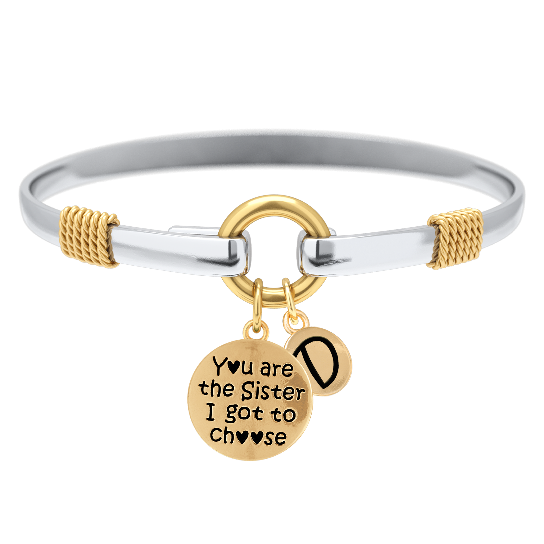 Sister I Got To Choose - Two-Tone Custom Charm Bracelet