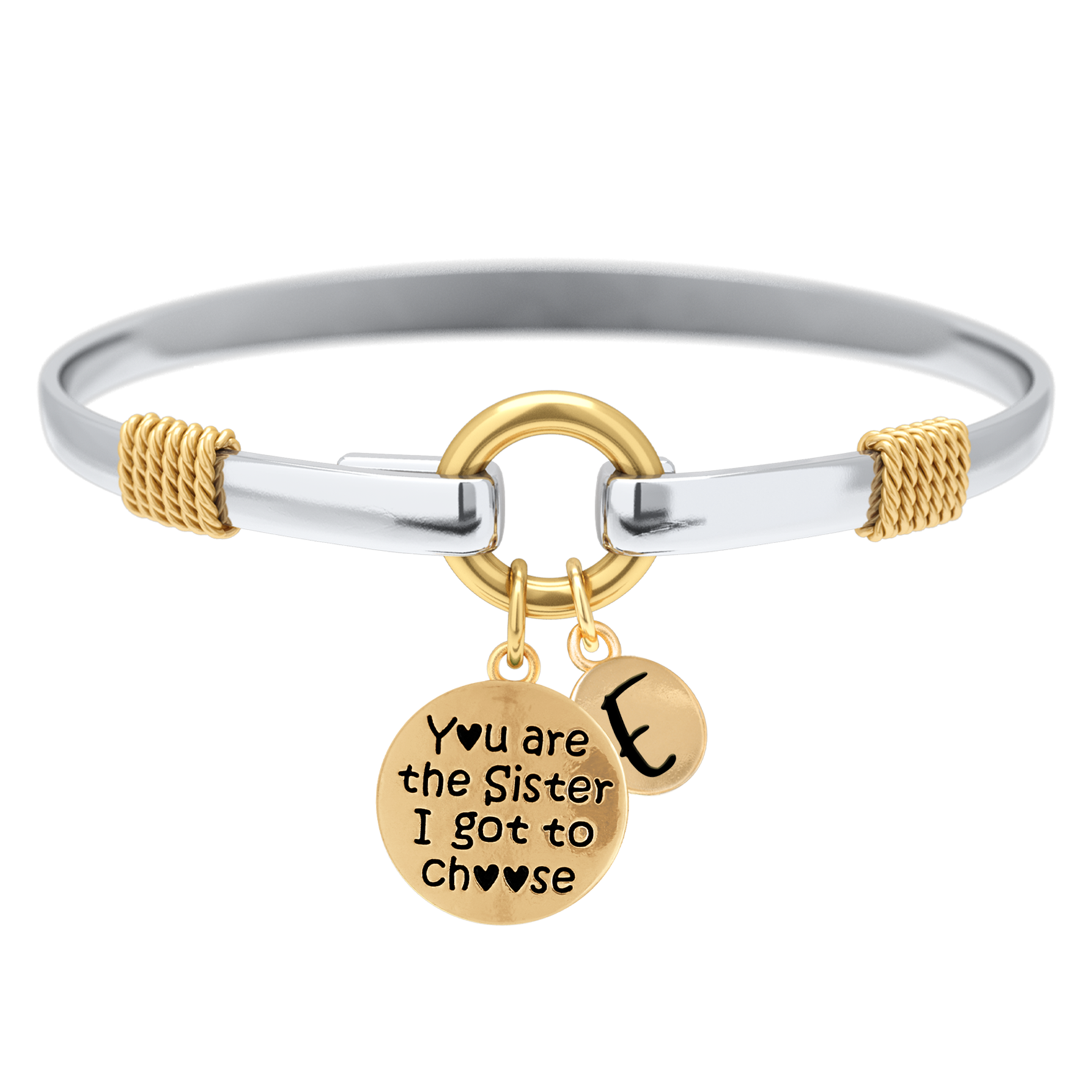 Sister I Got To Choose - Two-Tone Custom Charm Bracelet