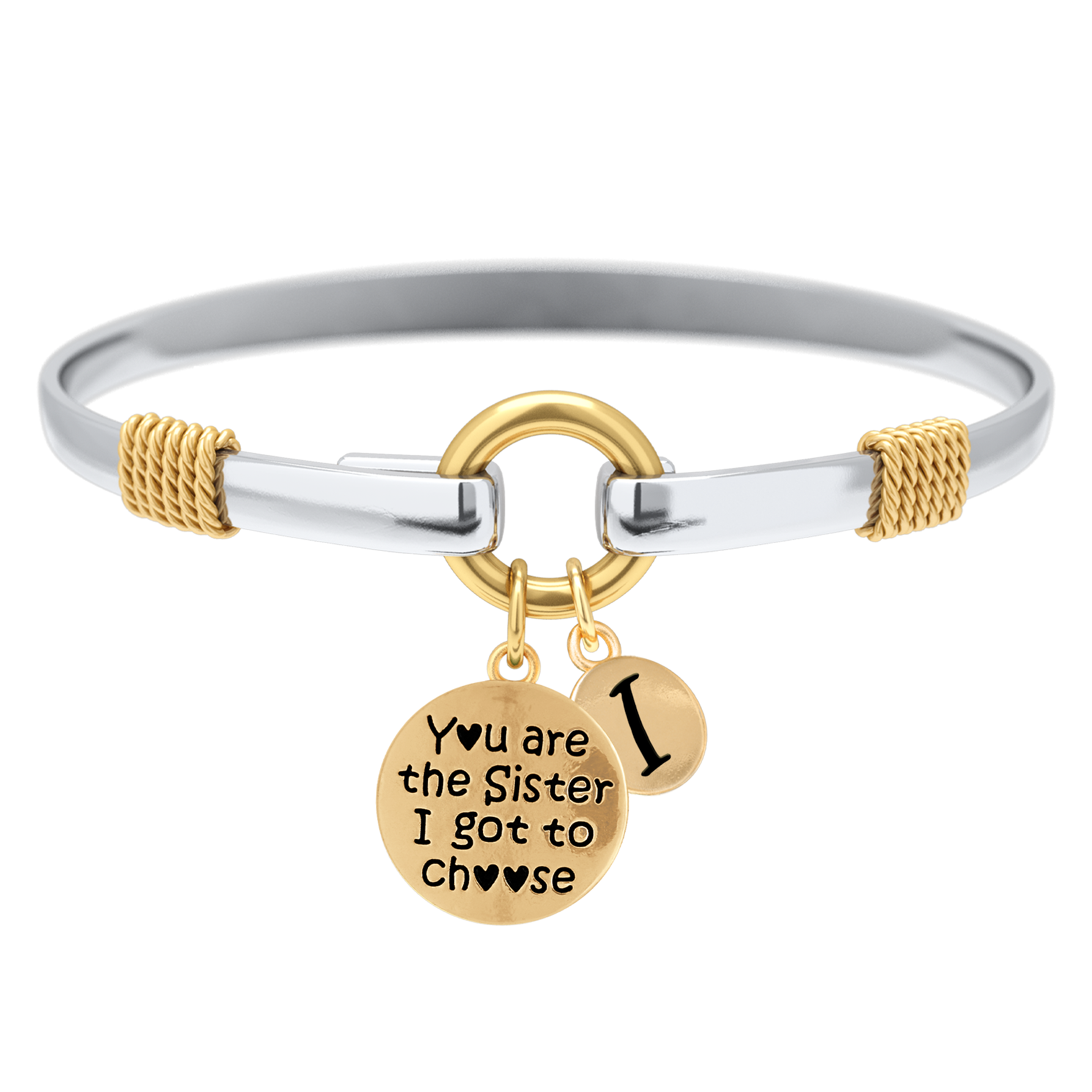 Sister I Got To Choose - Two-Tone Custom Charm Bracelet