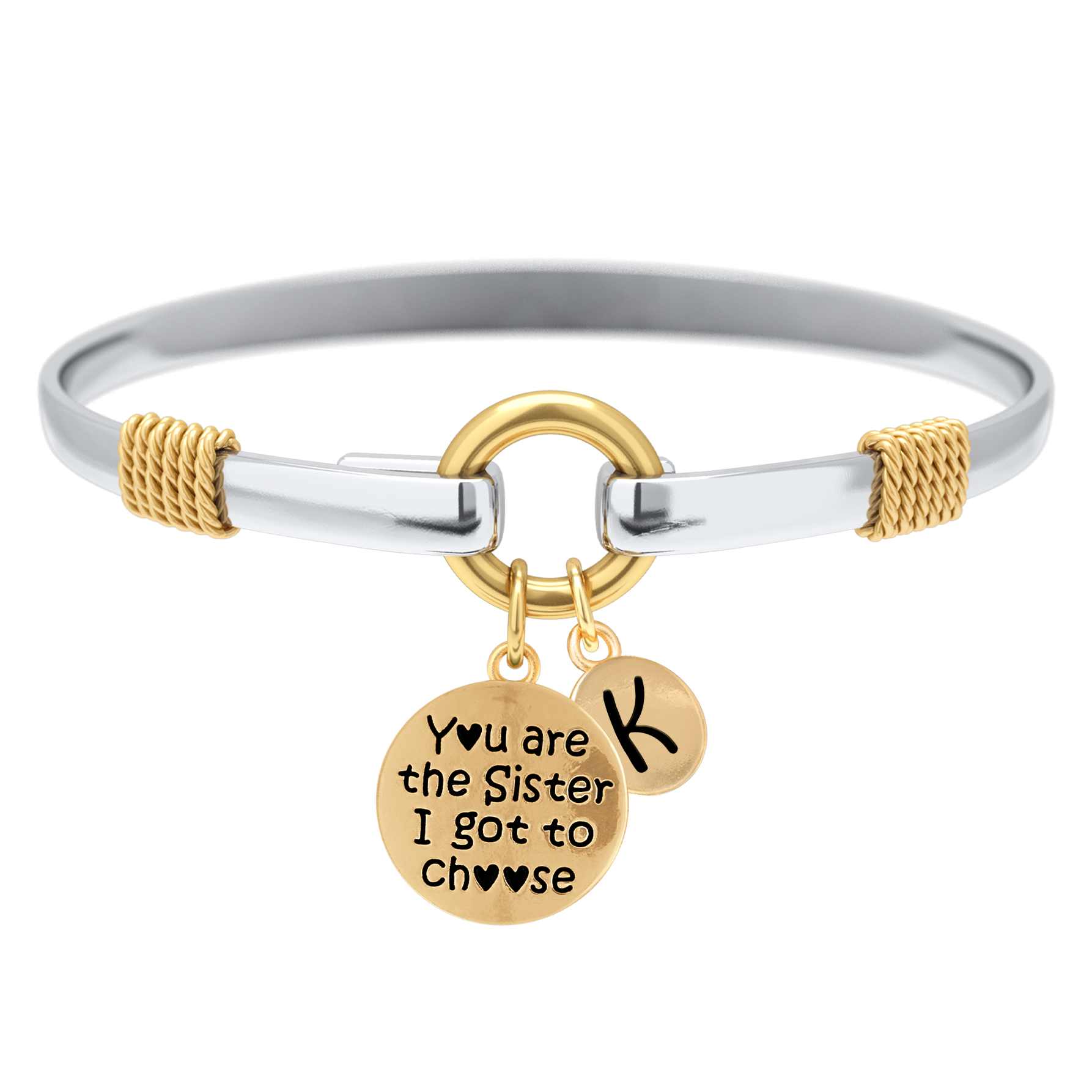 Sister I Got To Choose - Two-Tone Custom Charm Bracelet
