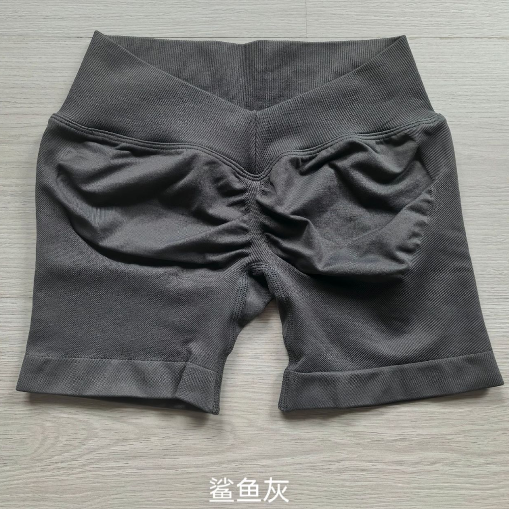 TKITK V Waist Seamless Workout Shorts, Super Butt Lifting High Elastic Tight 3 Inch Yoga Shorts