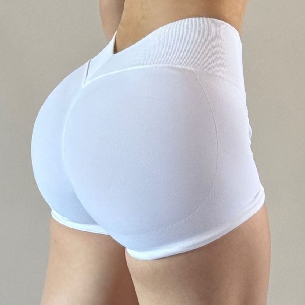 TKITK V Waist Seamless Workout Shorts, Super Butt Lifting High Elastic Tight 3 Inch Yoga Shorts