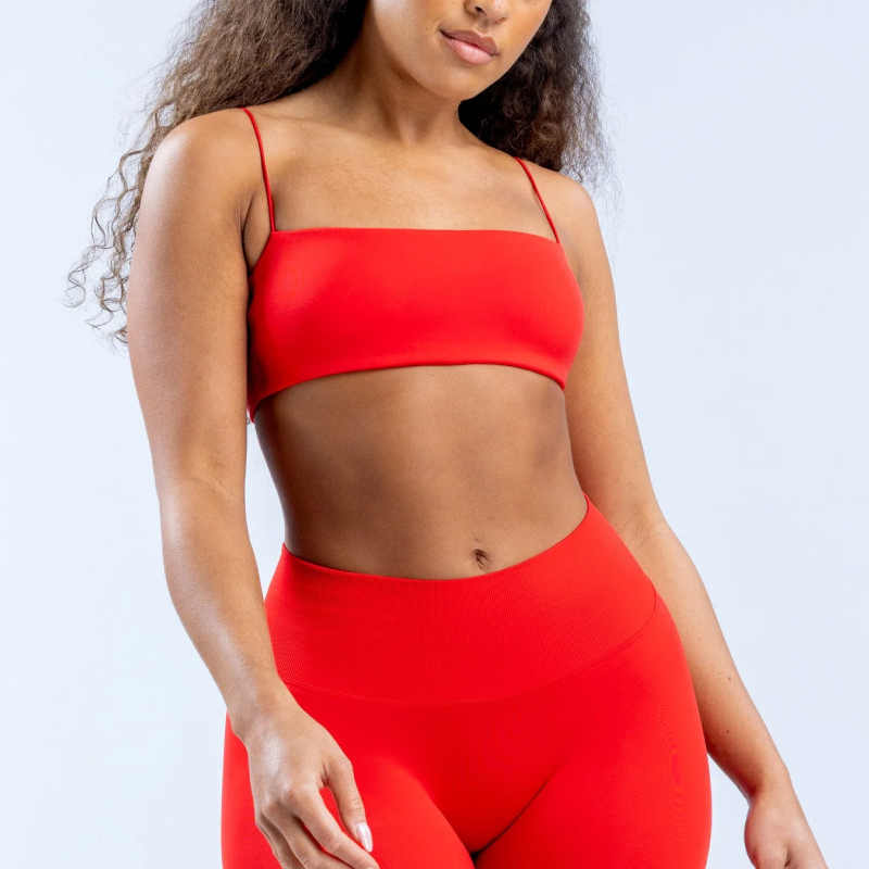 TKITK Women Yoga Sports Bra U Shape Simple Strap Tube Top Fitness Athletic Activewear