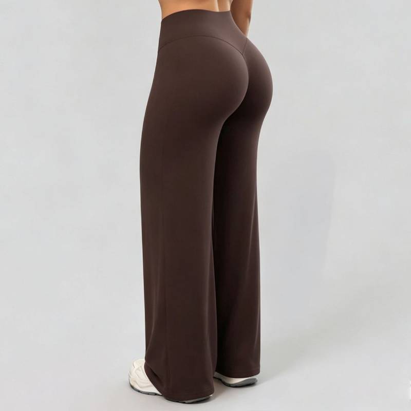 TKITK 2026 New Wide Leg Yoga Pants for Women Straight Leg Workout Casual Pants Ladies Fitness Trousers