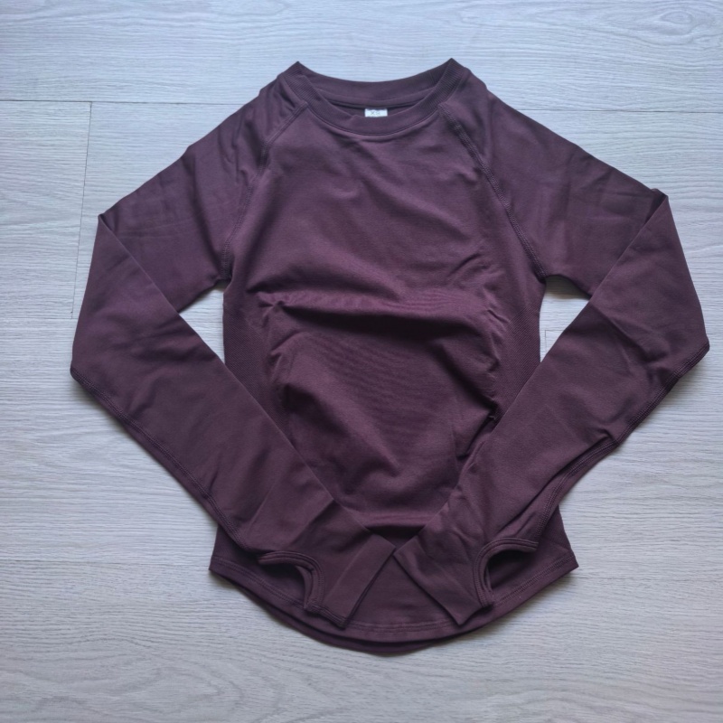 TKITK HerGym Defy Long Sleeve Top Women's Seamless Gym Slim Fitness Yoga Sport T-Shirt Quick Dry Running Workout Shirts