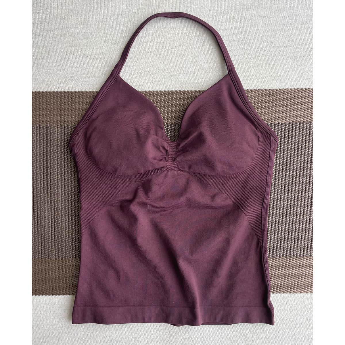 TKITK Yoga vest Sports Bra Women Halter Top High Support Push-up Open Back Gym wear Fitness Yoga Workout underwear
