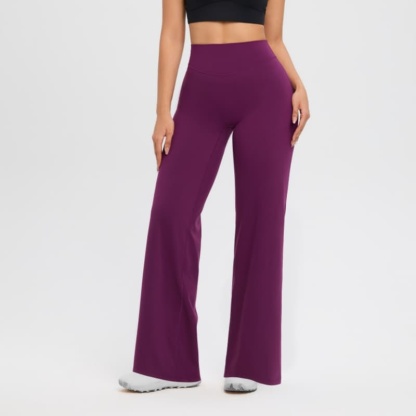 TKITK Wide leg Leggings Straight Leg Bottoms wide leg Yoga Pants GYM Leggings Pilates Cycling Running Sports Wide leg Trousers For Women
