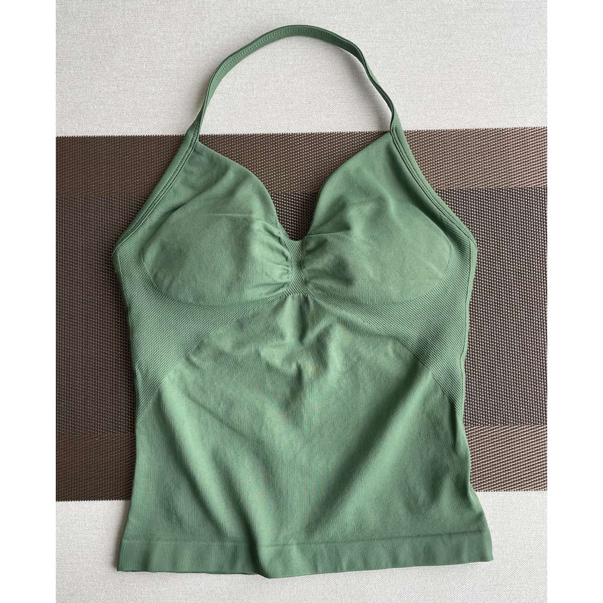 TKITK Yoga vest Sports Bra Women Halter Top High Support Push-up Open Back Gym wear Fitness Yoga Workout underwear