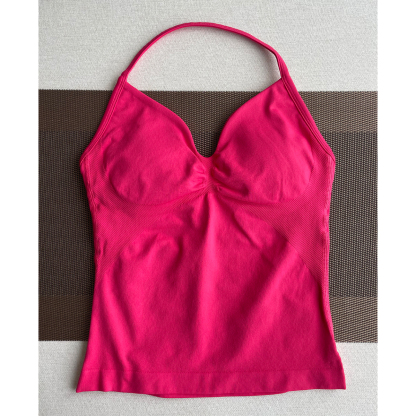 TKITK Yoga vest Sports Bra Women Halter Top High Support Push-up Open Back Gym wear Fitness Yoga Workout underwear