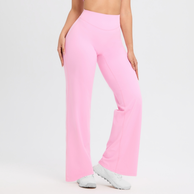 TKITK SoftMotion Straight Leg Bottoms Women's Mid-Waist Yoga Pants GYM Leggings Naked Feel Pilates Running Sports Trousers