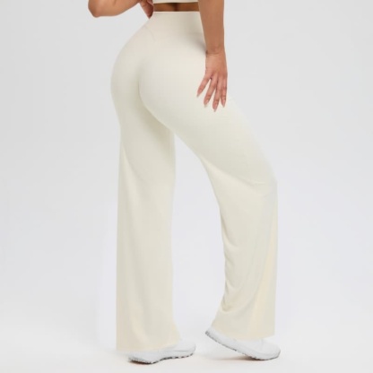 TKITK Wide leg Leggings Straight Leg Bottoms wide leg Yoga Pants GYM Leggings Pilates Cycling Running Sports Wide leg Trousers For Women