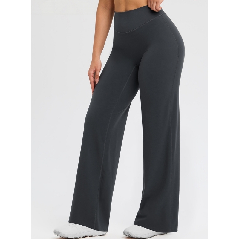 TKITK Wide leg Leggings Straight Leg Bottoms wide leg Yoga Pants GYM Leggings Pilates Cycling Running Sports Wide leg Trousers For Women