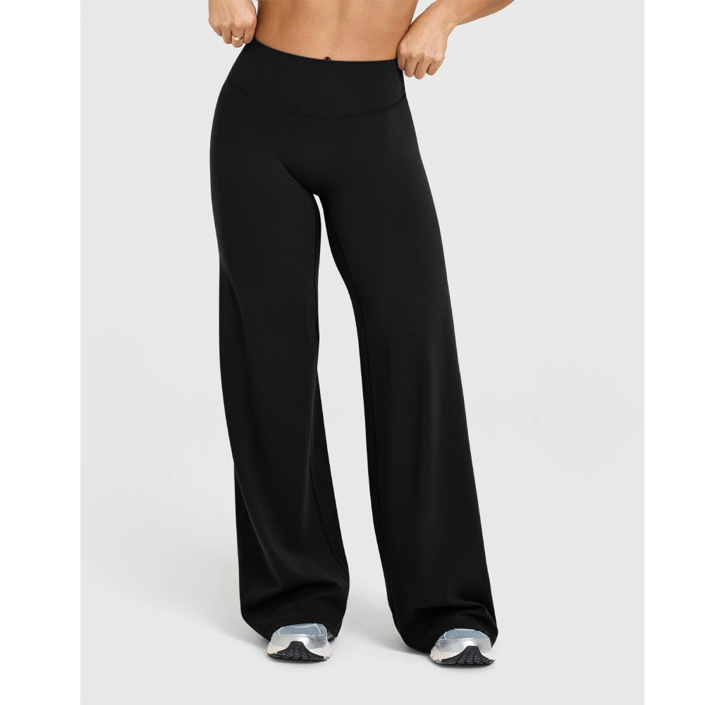 TKITK 2026 New Wide Leg Yoga Pants for Women Straight Leg Workout Casual Pants Ladies Fitness Trousers