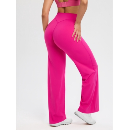 TKITK SoftMotion Straight Leg Bottoms Women's Mid-Waist Yoga Pants GYM Leggings Naked Feel Pilates Running Sports Trousers