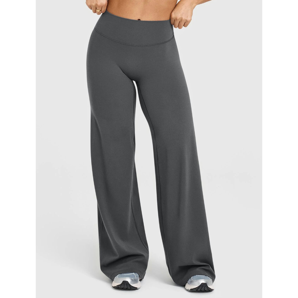 TKITK 2026 New Wide Leg Yoga Pants for Women Straight Leg Workout Casual Pants Ladies Fitness Trousers