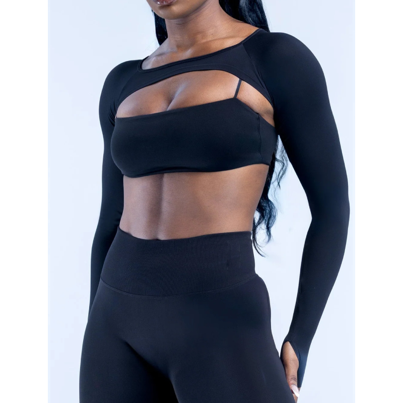 TKITK Women Shawl Bra 2 Piece Outfit Yoga Workout Fitness 2Pcs Tops Athletic Sports Activewear Tops