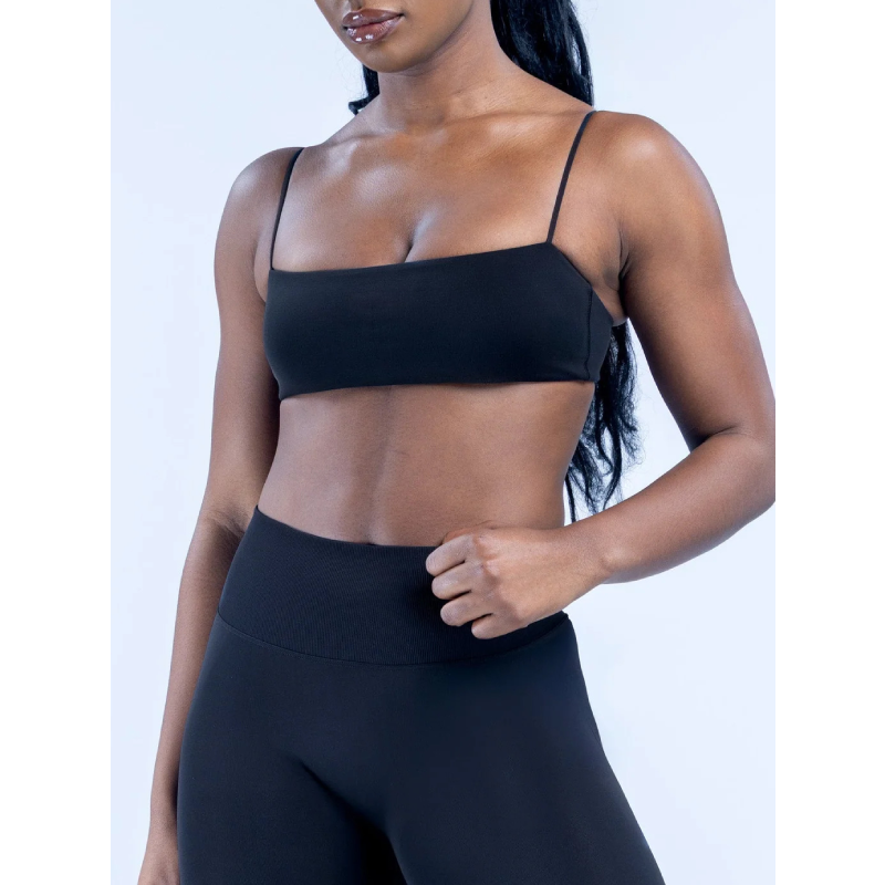 TKITK Women Yoga Sports Bra U Shape Simple Strap Tube Top Fitness Athletic Activewear
