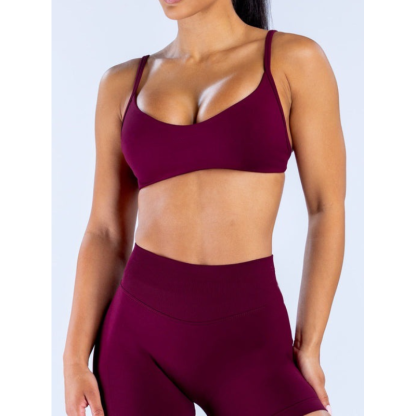 TKITK Women’s 2026 U-Strap Yoga Sports Bra, Medium Support Gym Workout Fitness Crop Top