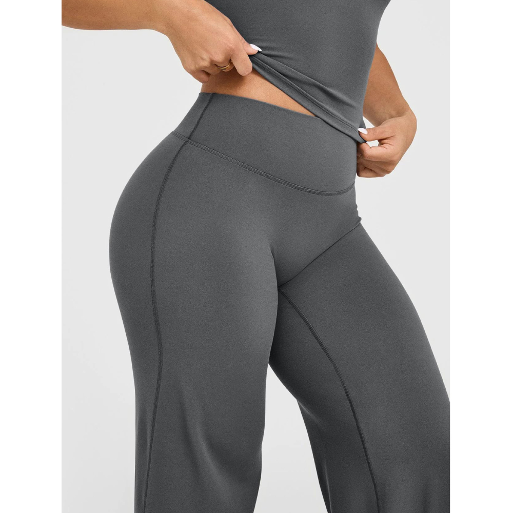 TKITK 2026 New Wide Leg Yoga Pants for Women Straight Leg Workout Casual Pants Ladies Fitness Trousers