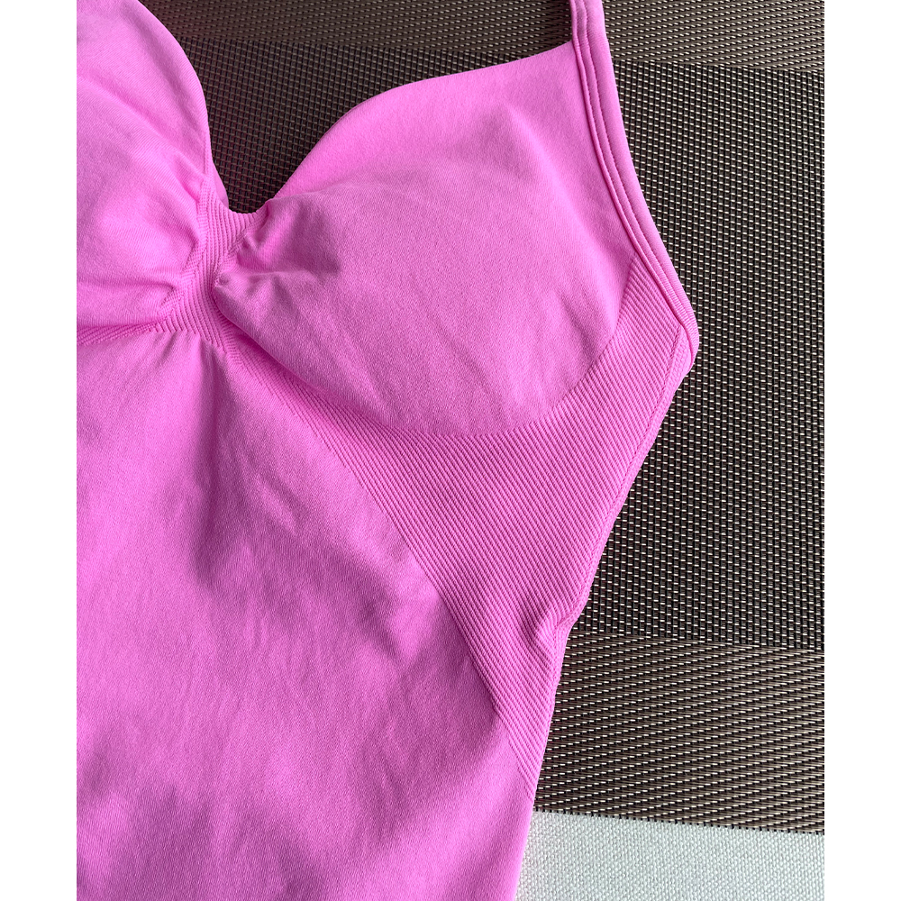 TKITK Yoga vest Sports Bra Women Halter Top High Support Push-up Open Back Gym wear Fitness Yoga Workout underwear